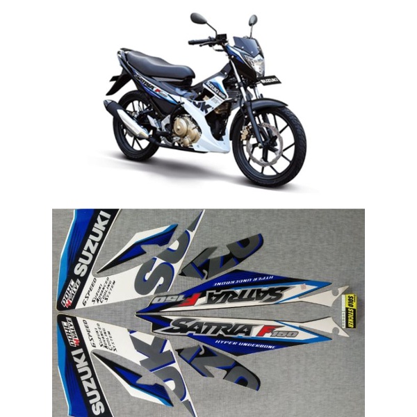 STRIPING SATRIA FU 2015 GP biru putih