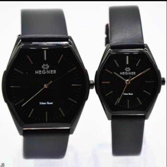 JAM TANGAN HEGNER KULIT PASANGAN  (COUPLE) HW 407 GC.ORIGINAL  WATER RESISTANT.-