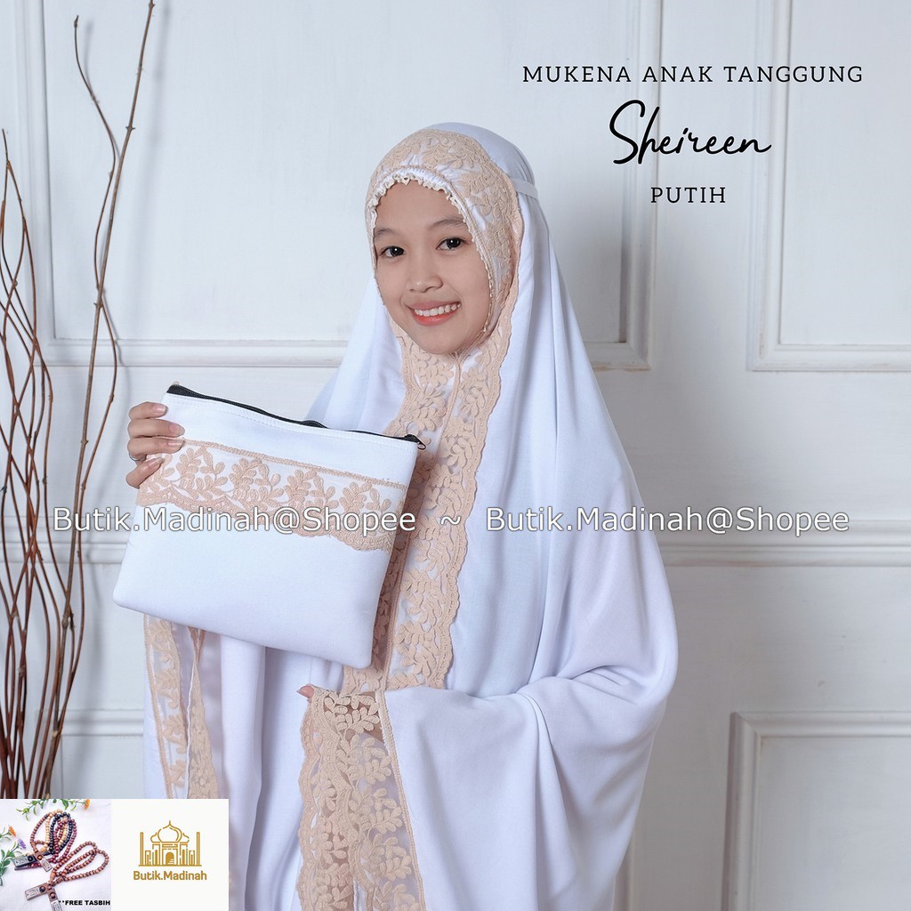 BUTIK.MADINAH MUKENA ANAK TANGGUNG SHIREEN RENDA MEWAH PREMIUM