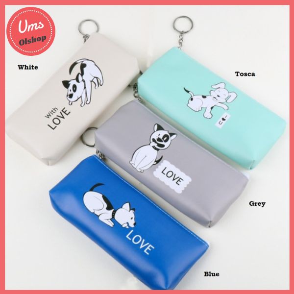 

TP0028 Tempat Pensil Love Dog / Tempat Kosmetik - Putih