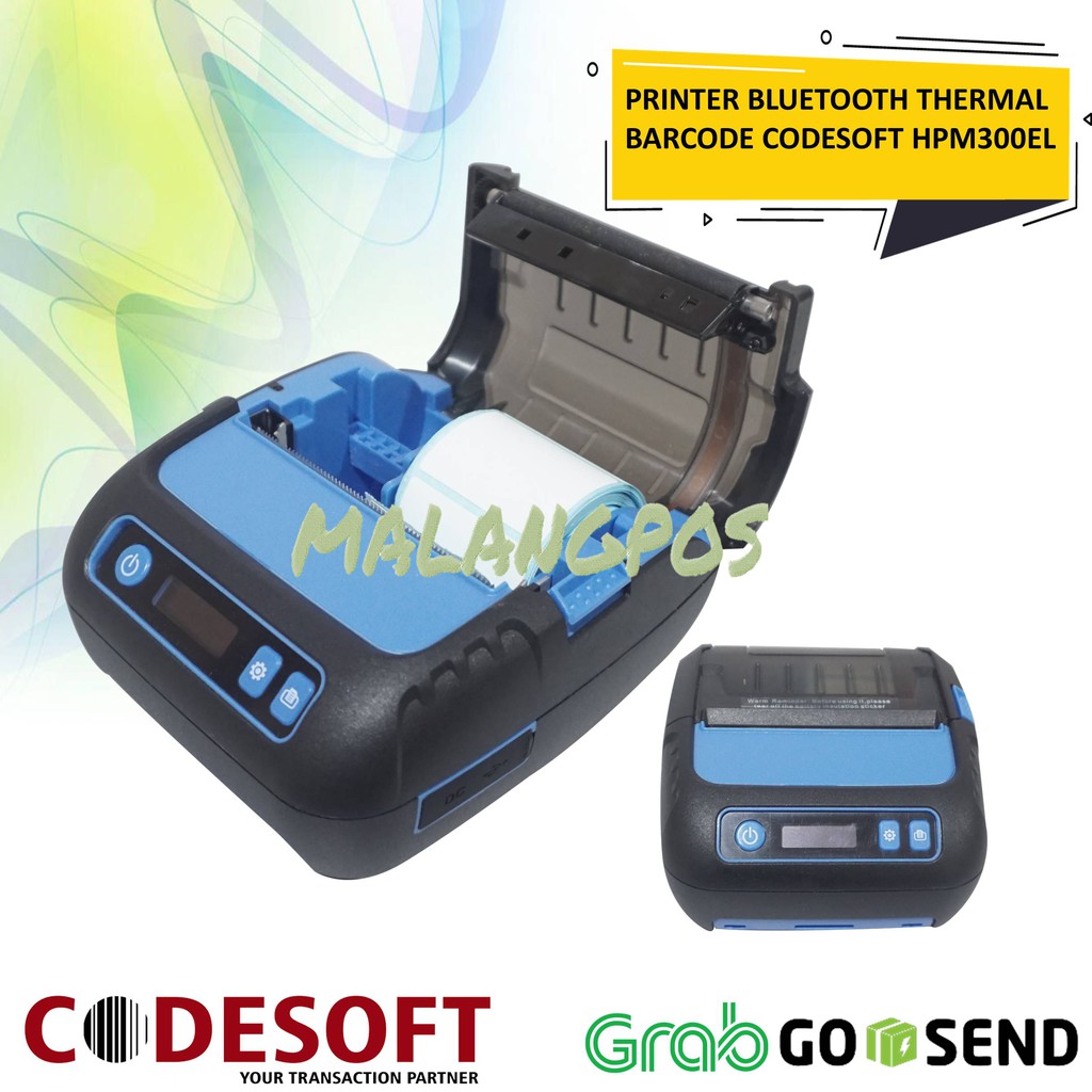 PRINTER BLUETOOTH THERMAL BARCODE CODESOFT HPM300EL/HP-M300EL PRINTER LABEL STIKER EKSPEDISI