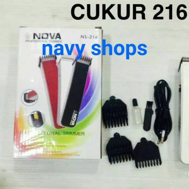 Alat cukur rambut tanpa kabel nova alat cukur rambut portable baterai