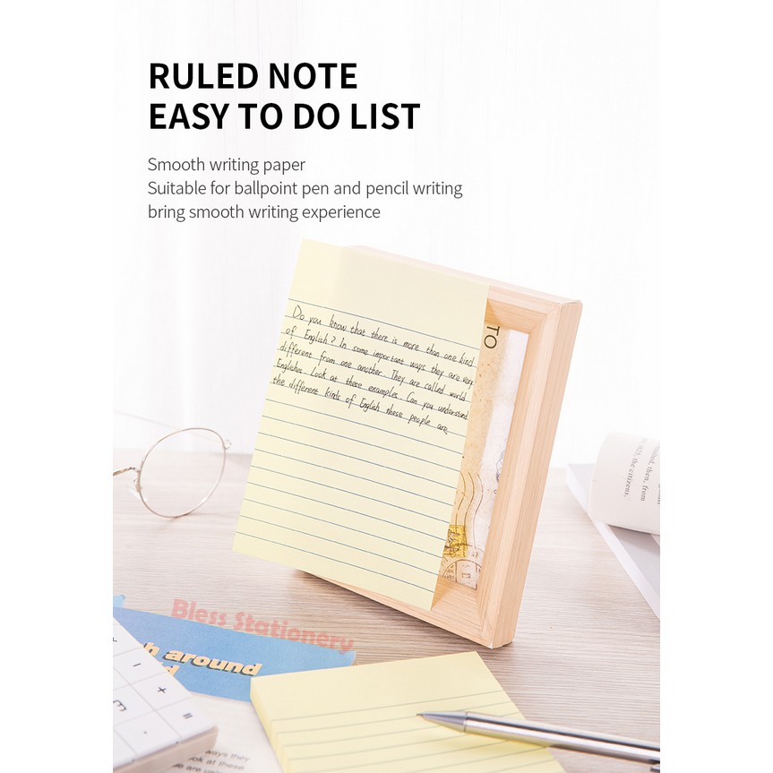 

Deli To do notes Sticky notes Memo tempel garis Pad notes Kertas memo garis
