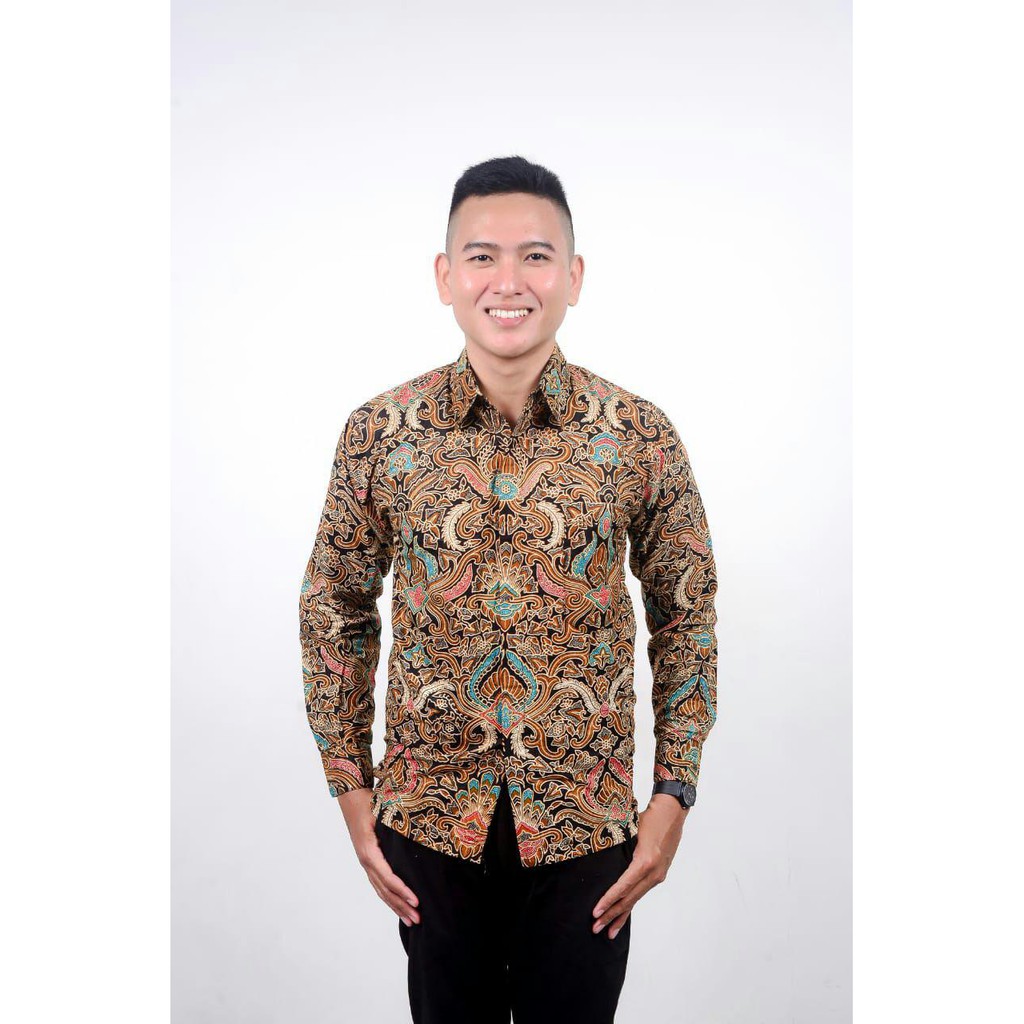 Jual BAJU BATIK KEMEJA PRIA LENGAN PANJANG ORIGINAL | Shopee Indonesia