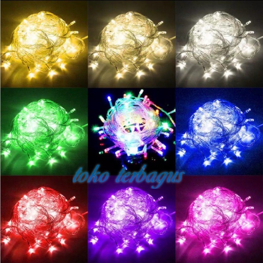 Lampu Hias LED 10M Lampu Tumbler LED Lampu Natal Rainbow TWINKLE LIGHT