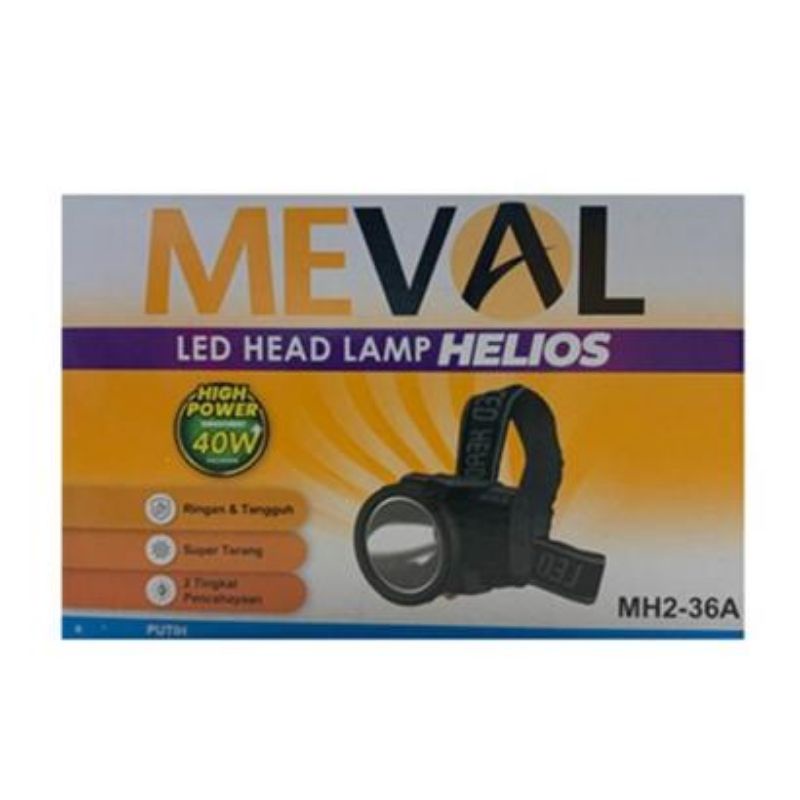 Senter Kepala / Head Lamp Meval MH2-36A Cahaya Putih