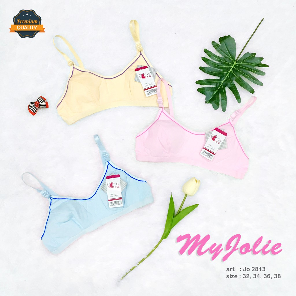 MyJolie | BRA Pelajar Tahap 1 / KARET BAWAH LEBAR / BH Pelajar Tahap 1 NON Busa / art  Jo 2813