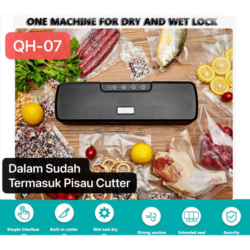 MVS-11 QH-07 Machine Makanan Alat Mesin Vacum Food Vacuum Sealer VAKUM Press Plastik