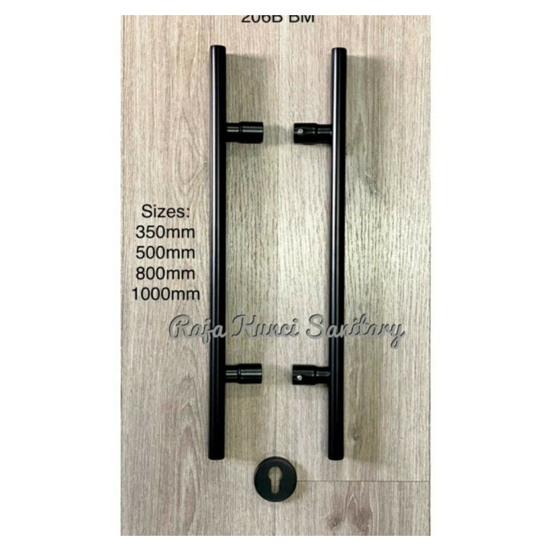 Pull Handle SES 206 B-50 cm Matt Black/Hitam/Tarikan Pintu/Gagang Pintu