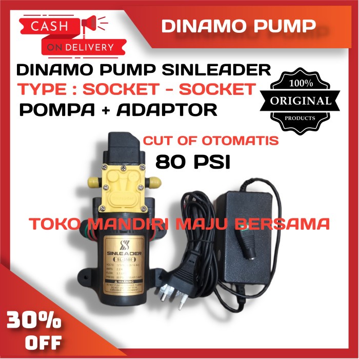 POMPA DC 12V ORIGINAL SINLEADER ALAT SIRAM STEAM SPRAYER DAN ADAPTOR