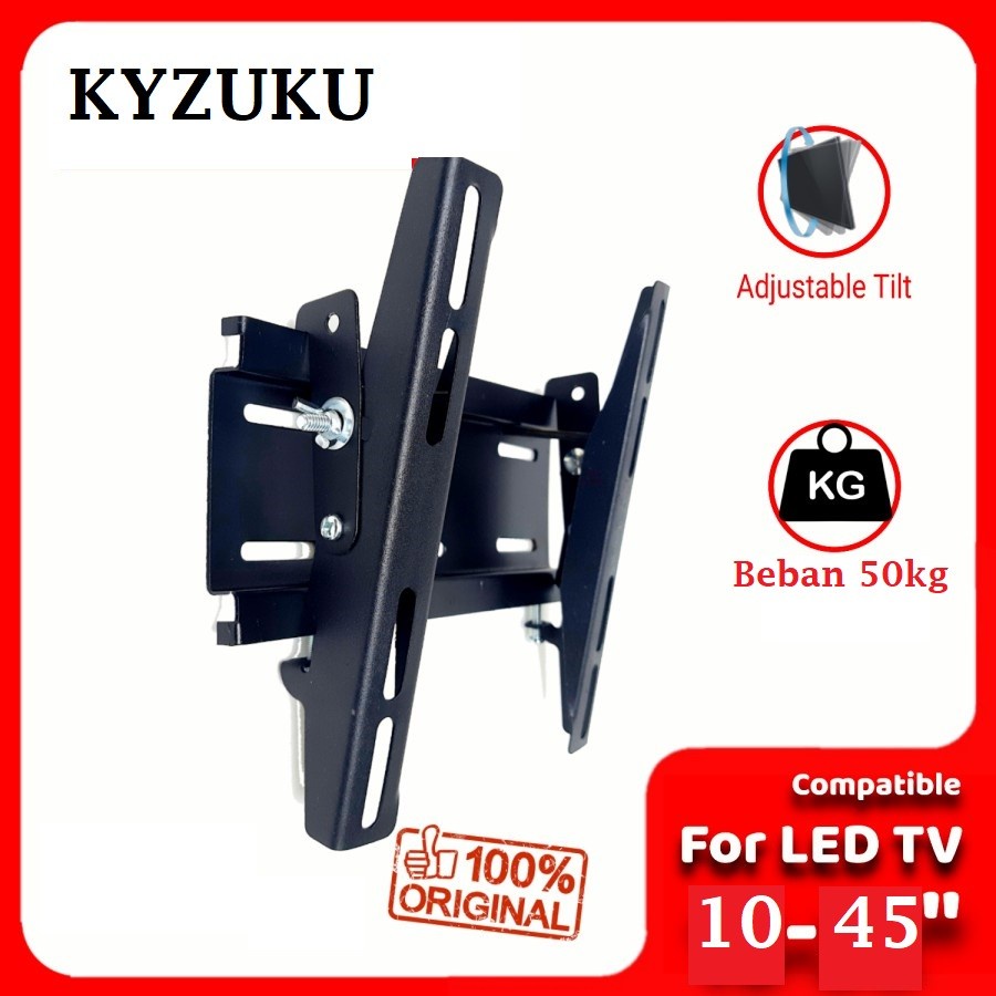 Bracket TV LCD/LED Kyzuku Bracket TV 10''-45'' Flesibel Bahan Tebal-HITAM