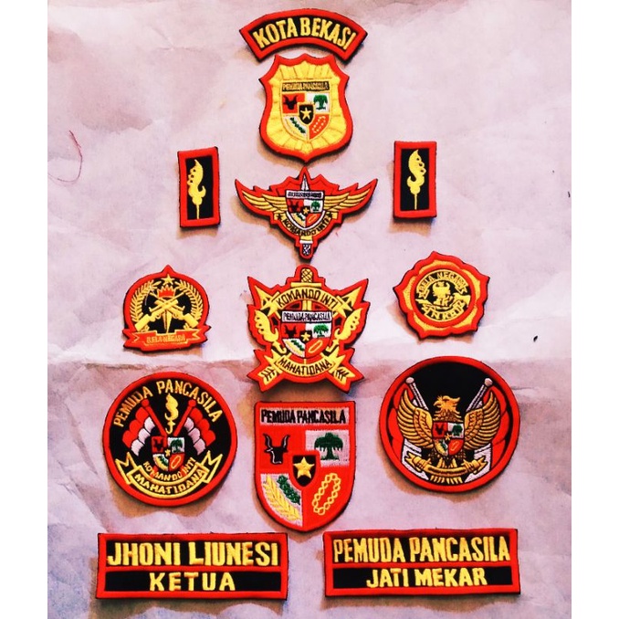 satu bordir atribut pemuda pancasila