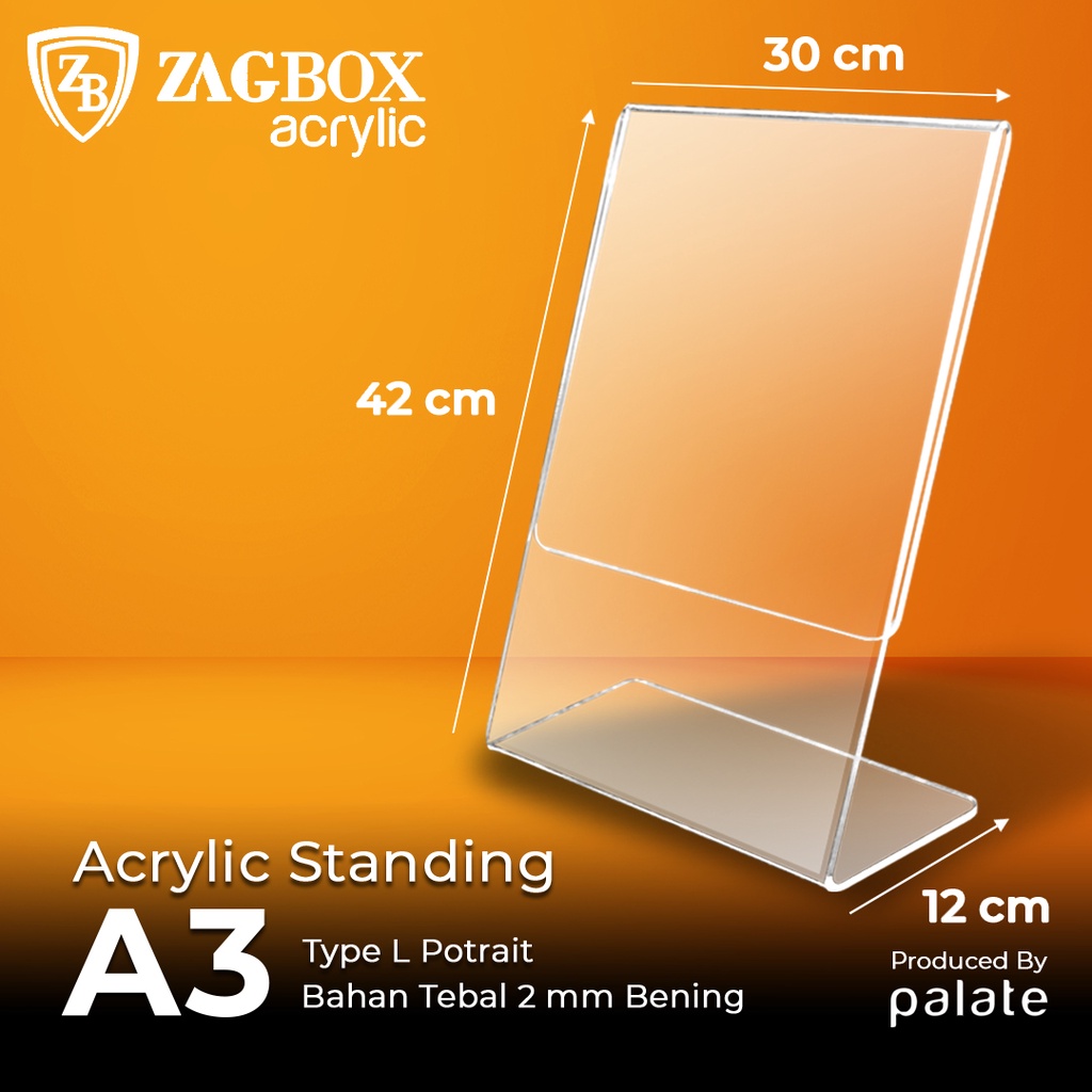 

HJK Acrylic Tent Holder - Akrilik Tent Card A3 L Portrait Brosur