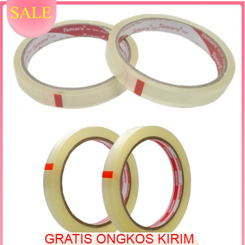 

isolasi bening 1/2" Inch 12mm x 72 Yard selotip solasi lakban tape