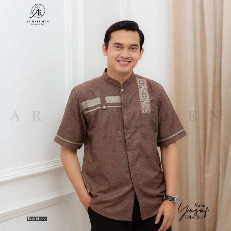 Koko yusuf arrafi baju Hem pria terbaru baju pria terlaris size M-L