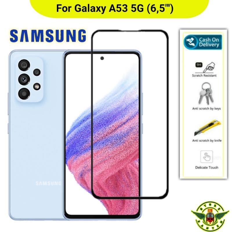 TG Samsung Galaxy A53 5G Tempered Glass - Gorila Anti Gores Kaca Galaxi A 53 5G Full Layar 9H Cover 