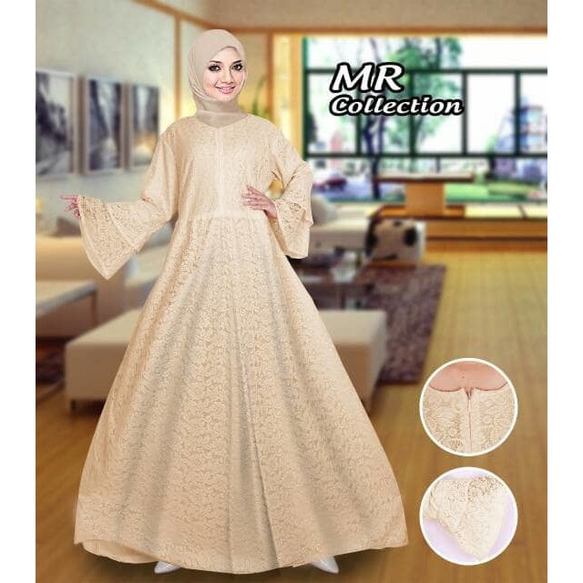 GAMIS SYARI ANNAJAH CAPUCCINO 900GR 110 140 ALLSIZE GAMIS SYARI BUSUI CADAR CREPE HQ POLOS MURAH I.