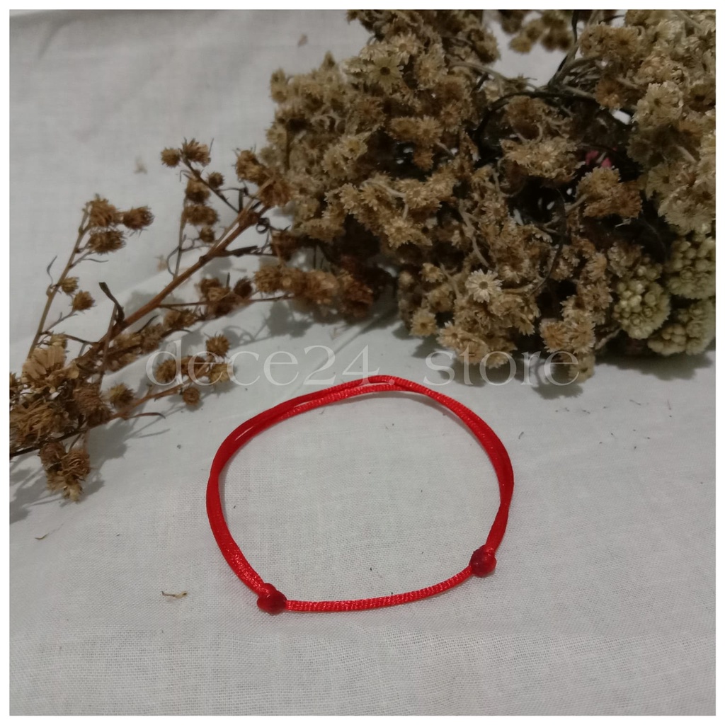 GELANG TALI SATIN 1MM MERAH