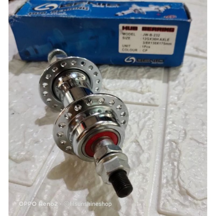 Hub Freehub Belakang Bearing Lubang 36 Genio Chromoly JW-B-232