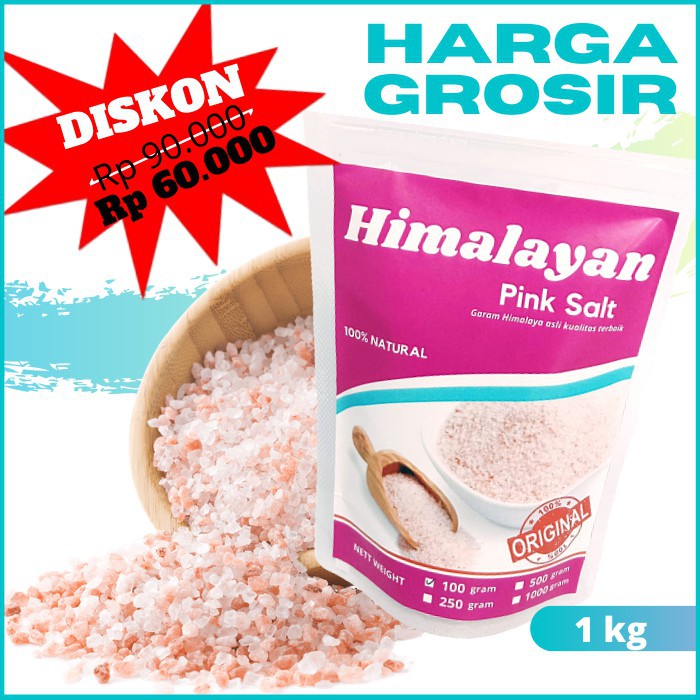 

1 Kg Garam Himalaya pink salt himsalt Him salt ORIGINAL 100 %