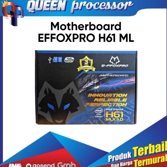 Motherboard Effoxpro H61 Mlx Usb 3.0 Garansi 3 Tahun Tukar Baru