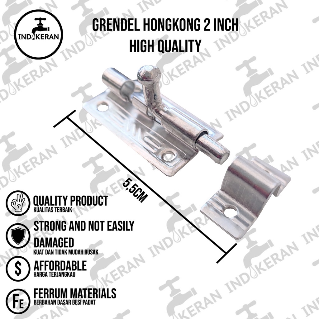 INDOKERAN - Grendel Hongkong - 2 Inch - High Quality