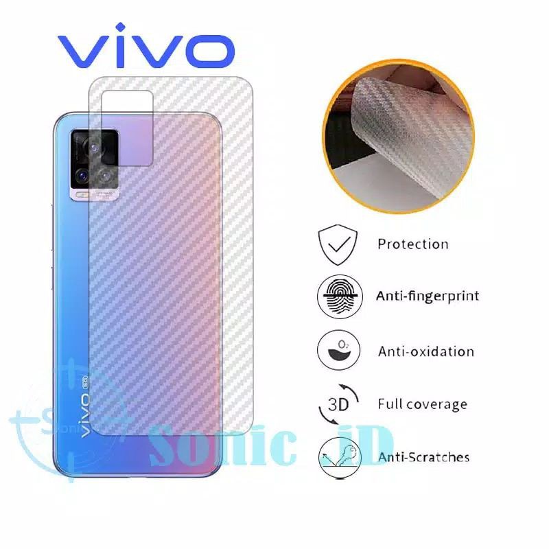 SKIN KARBON VIVO Y16 Y36 Y36 5G Y35 V25 V25 PRO V23 5G Y01 T1 5G Y33T  Y15S Y12S Y12S 2021 V20 V20 SE Y20 ANTI GORES BELAKANG SKIN CARBON TRANSPARAN GARSKIN KARBON ANTI JAMUR PELINDUNG BELAKANG ANTI JAMURAN