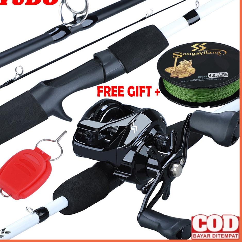 UZS.9096 ◦ YUDO Set Pancing 2/3 Bagian Joran Pancing 5.2:1 12BB Reel Pancing Fishing Combo