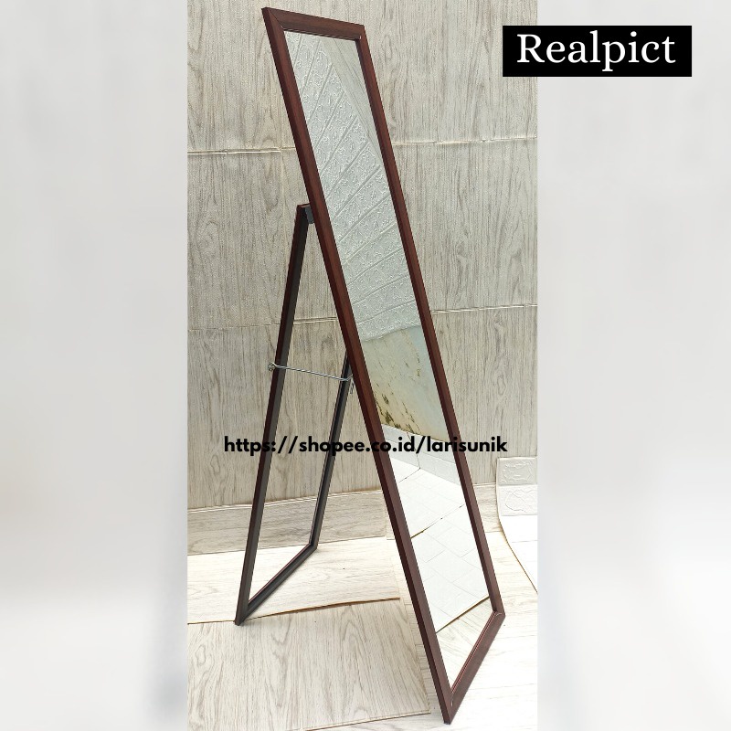 Kaca Cermin Full Body Aesthetic Cermin Standing Mirror Dinding Minimalis Rias Dekorasi Rumah UK.127 X 30 CM Termurah-4