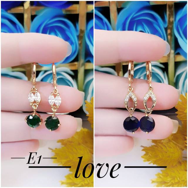 Xuping anting lapis emas 18k 2513h