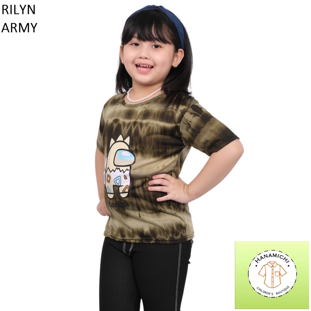 Hanamichi RILYN Baju Kaos Sablon Anak Tie Dye Lengan Pendek