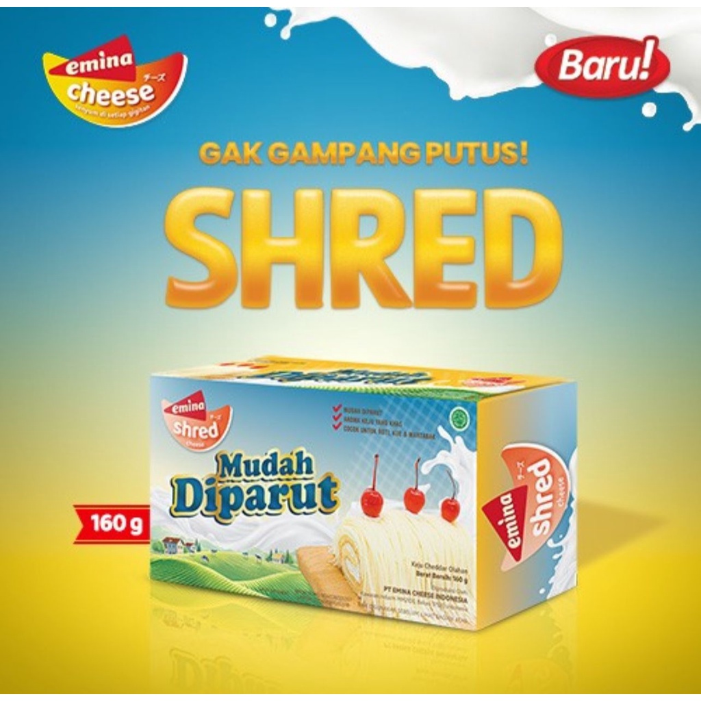 

Keju Emina Shred Cheese 160gram