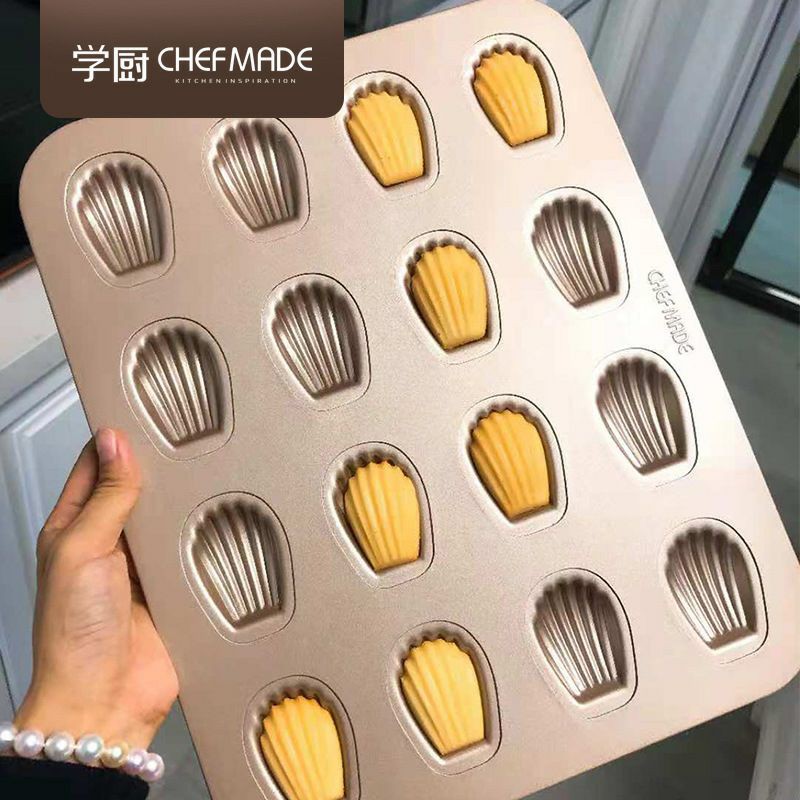 chefmade mini 16cups madeleine cake pan wk9743 / loyang kue kerang