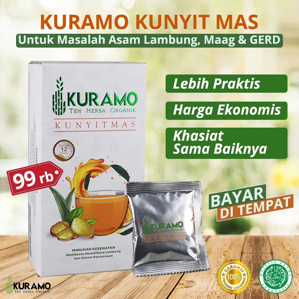 

Kuramo Kunyit Mas Bubuk Sachet Obat Herbal Asam Lambung Maag Gerd Kronis Mual