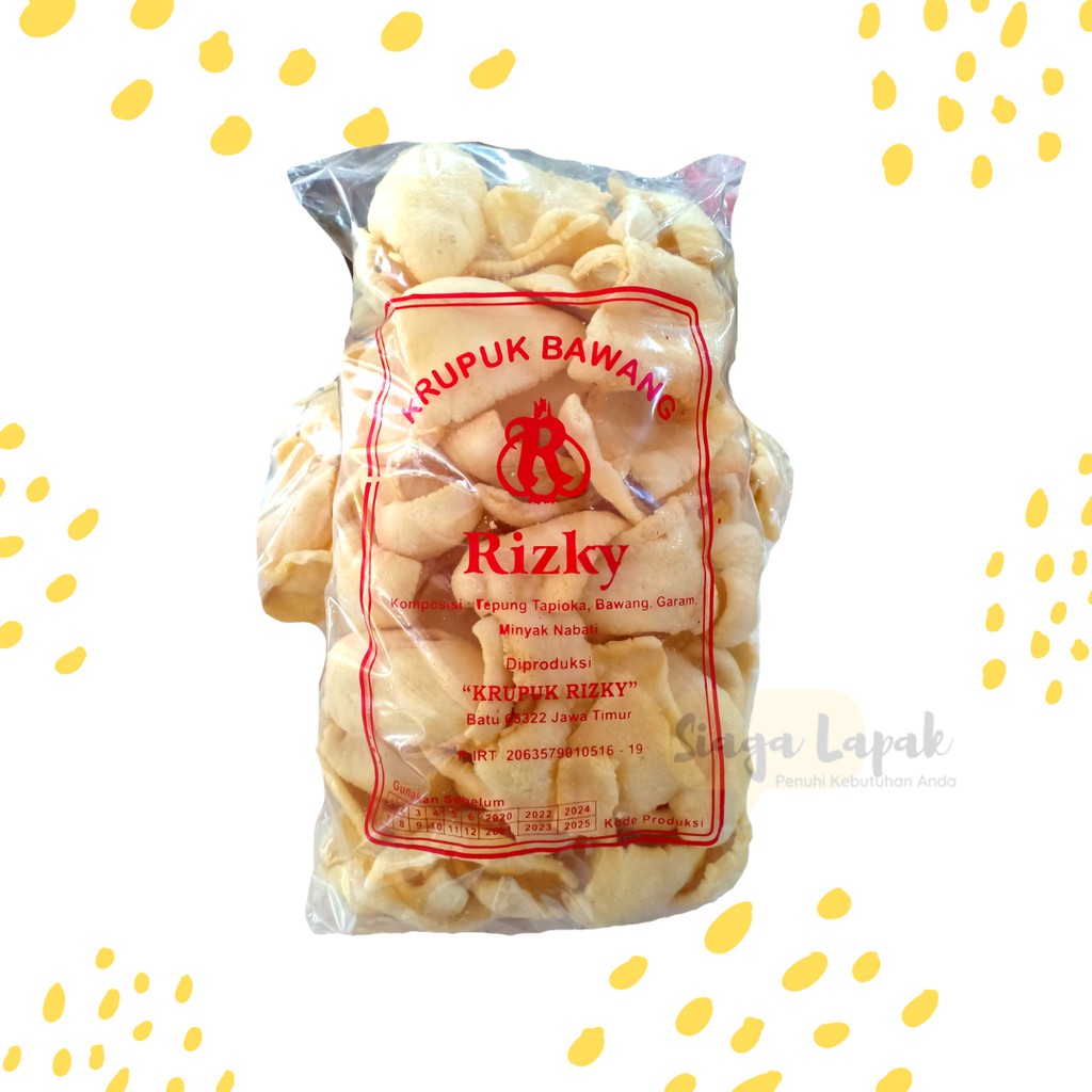 

Kerupuk Bawang Rizky 200gr Krupuk Khas Kota Batu Gurih Renyah