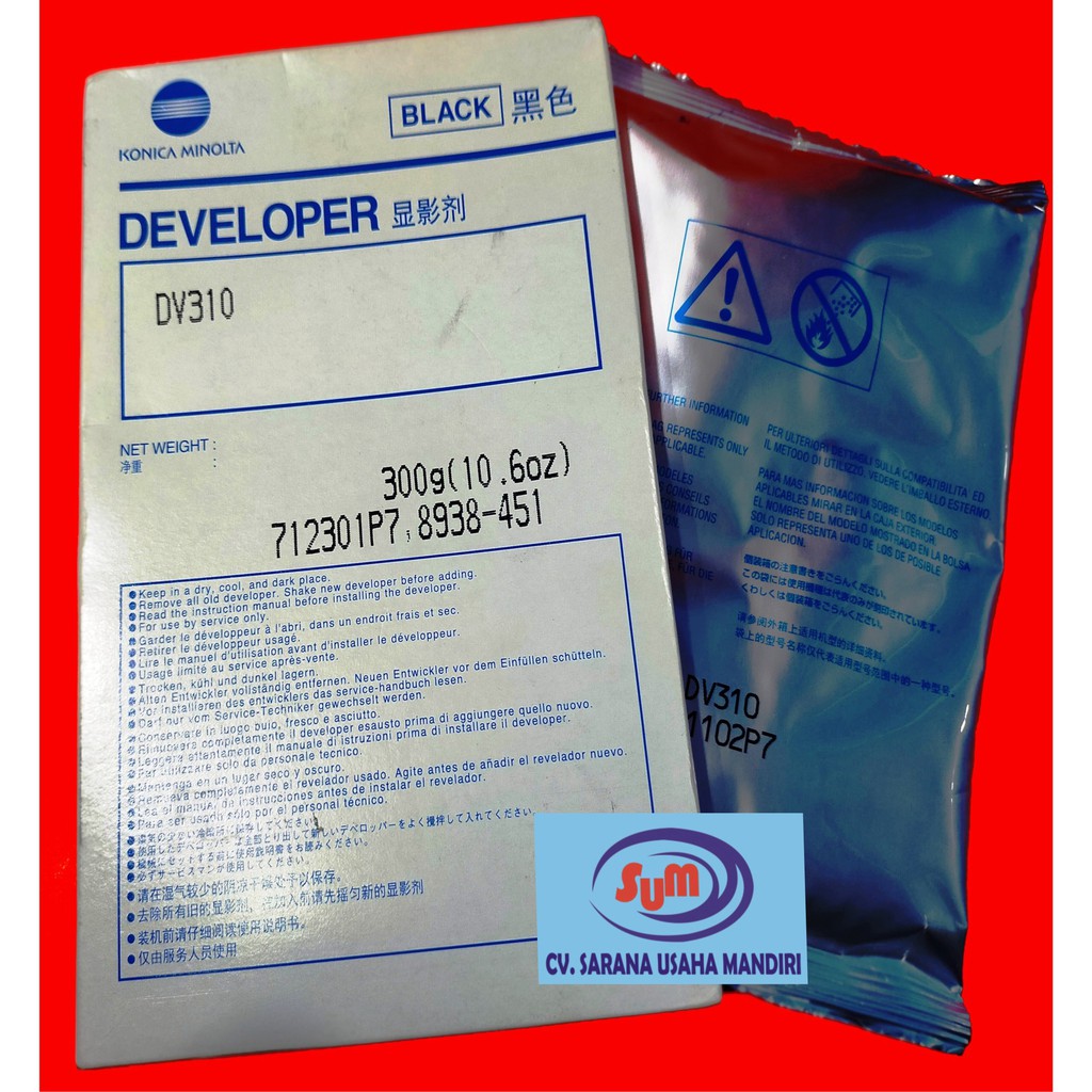 DEVELOPER BIZHUB 350 250 362 DV 310