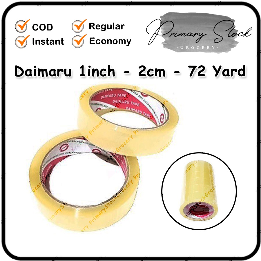 

Lakban OPP Daimaru 1 inch Solatip Isolasi Bening 24 mm 72 Yard