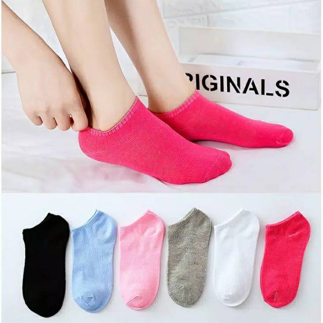 Kaos Kaki Wanita Dewasa Kaos Kaki Ankle Se Mata Kaki Short Socks K13