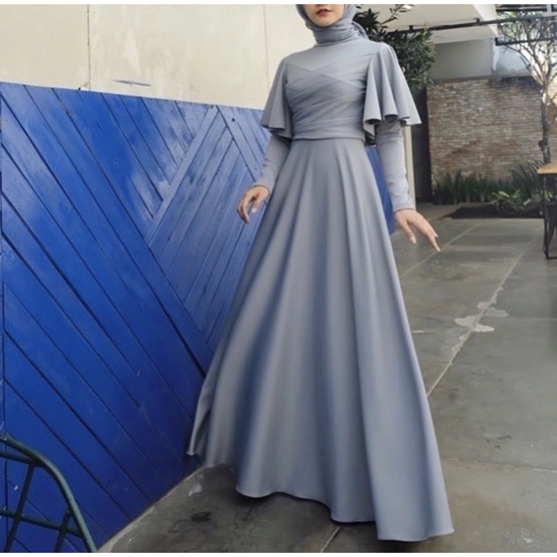 Chiobushop - (Laura) Party Dress Wanita Engagement Bridesmaid Wedding Kondangan Muslimah Hijab