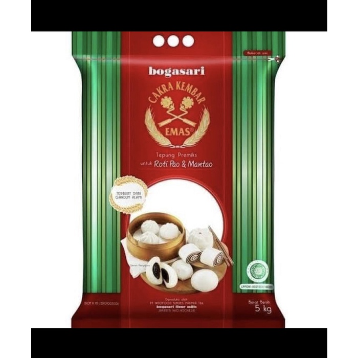 

Ds11D Tepung Cakra Kembar Emas Pao Dan Mantao Kemasan 5Kg G6B040B
