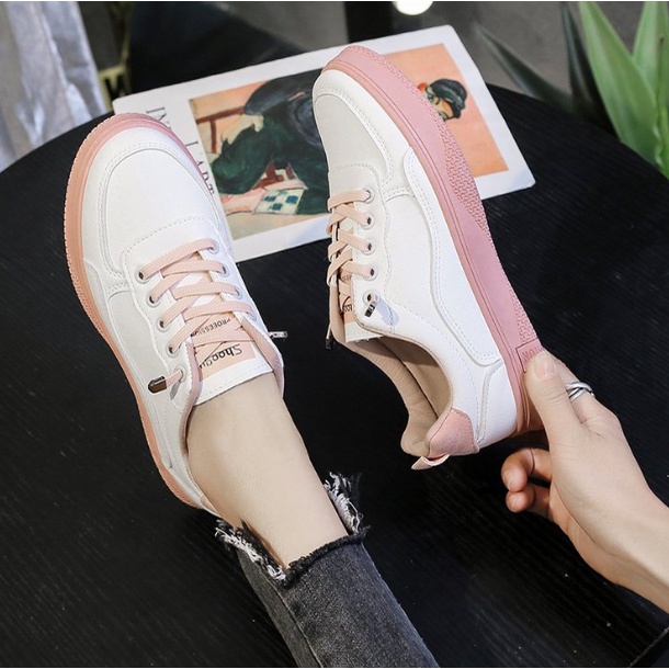 Sepatu Sneakers Wanita Casual ala Korea Kualitas Super Premium SP28-PINK