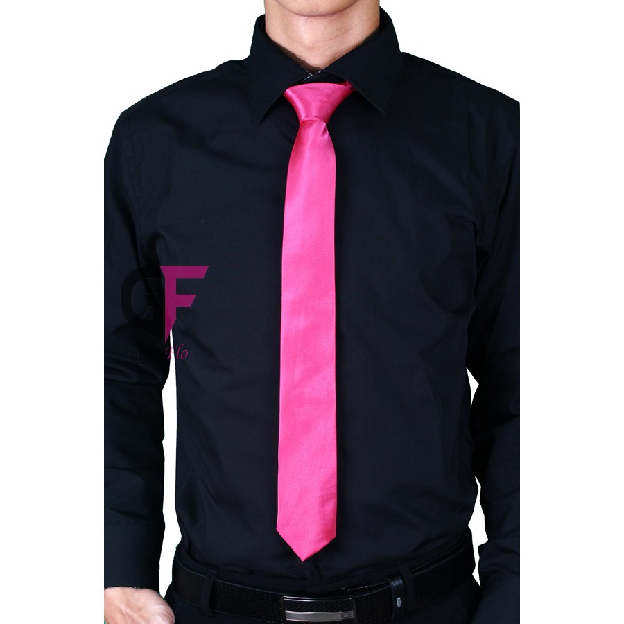 GIOFLO Dasi Slim Kemeja Kerja Pria  Pink / TIE 353