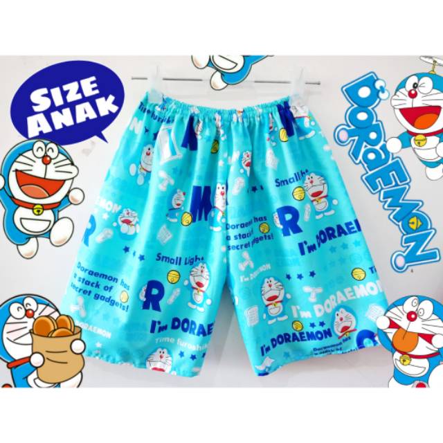 [ BOLEH PILIH MOTIF ] DORAEMON TIME - Celana Pendek Katun Celana Santai Anak Celana Rumah 2th - 14th