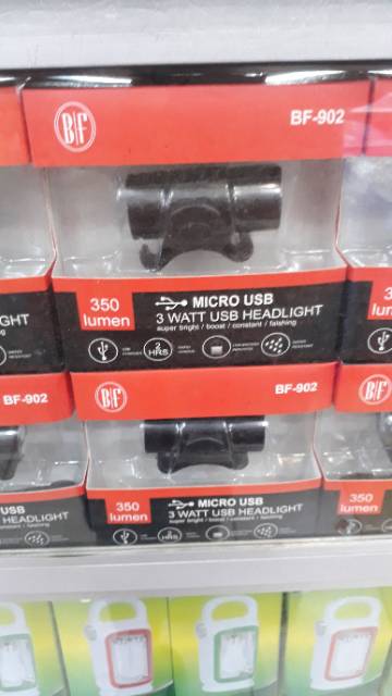 Lampu sepeda depan usb charge bf 902 350lm