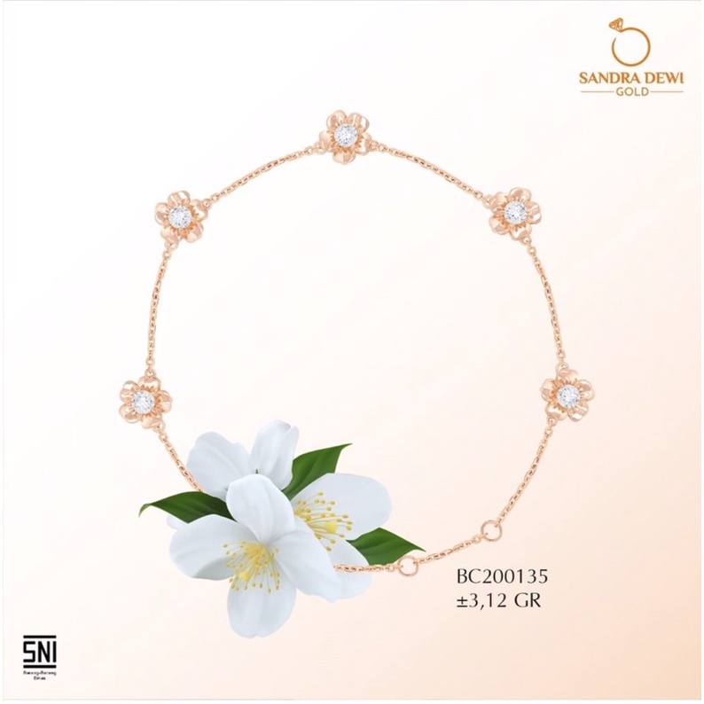 Sandra Dewi Gold Gelang Jasmine-BC200135