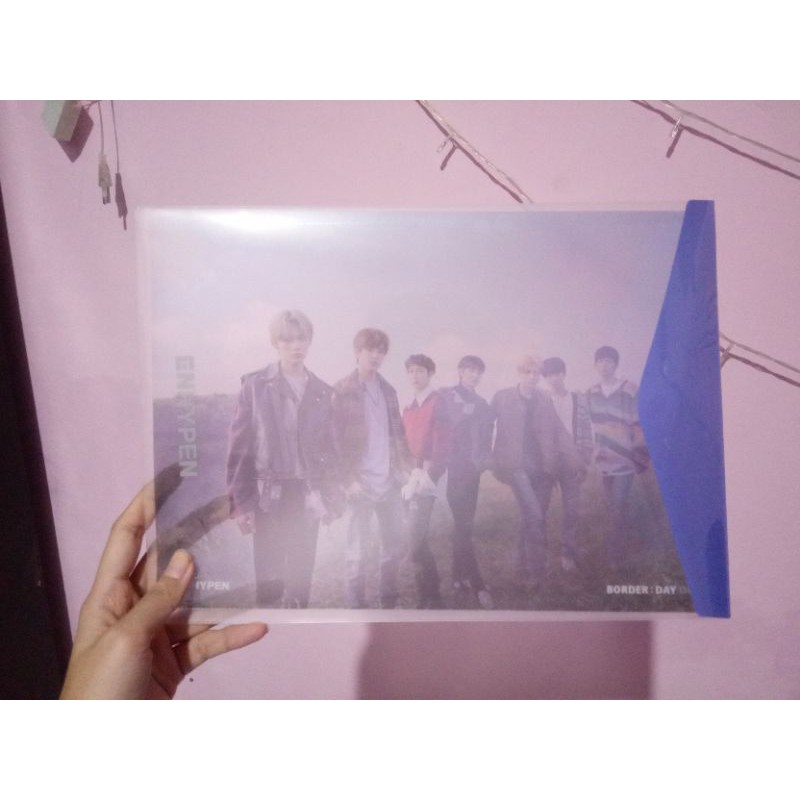 Gift Bene Weverse Enhypen Clear Mini Poster + envelope Dawn Ver BONUS POSTER DUSK