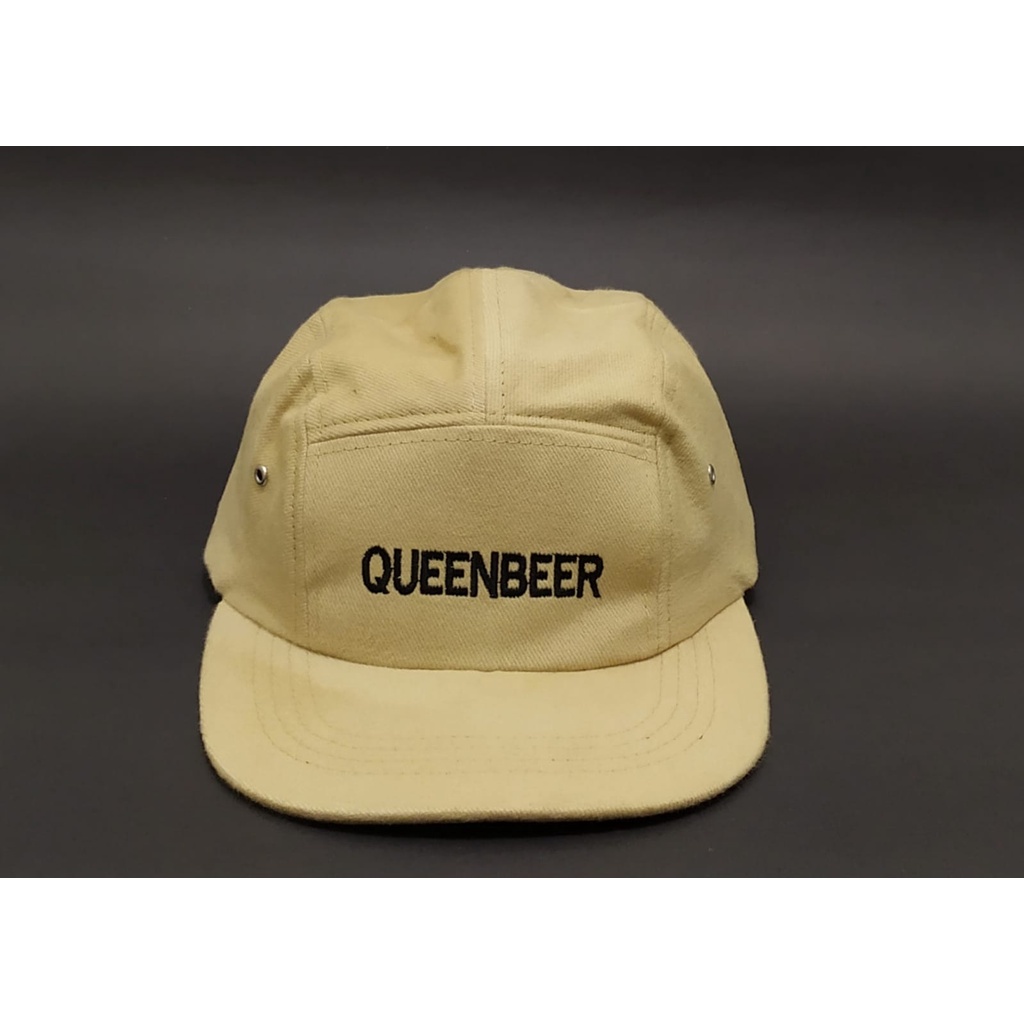 Topi Snapback Bordir QUEENBEER Lima Panel New Model/Topi Hip-Hop Keren/Topi Distro Pria