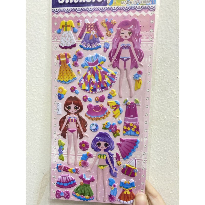 Sticker karakter pooh frozen boy girl music princess avenger 3D glitter-Girl