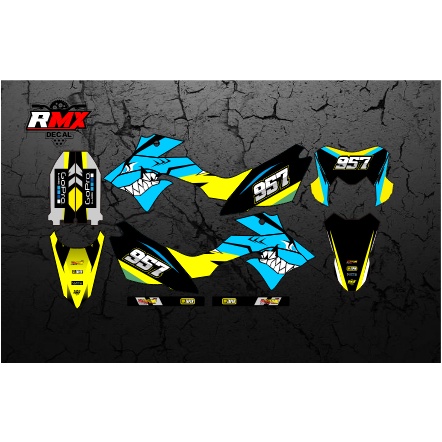 DECAL DTRACKER FULLBODY (027) DEKAL STIKER DTX 150 SE 2016 2017 2018 2019 2020 2021 2022 HITAM KUNIN