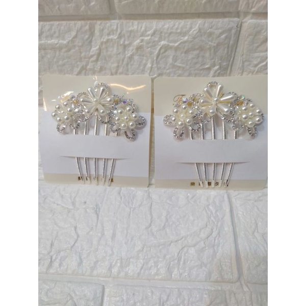 tusuk sanggul mutiara/ hiasan konde kaki 5 putih/hiasan rambut modern terlaris